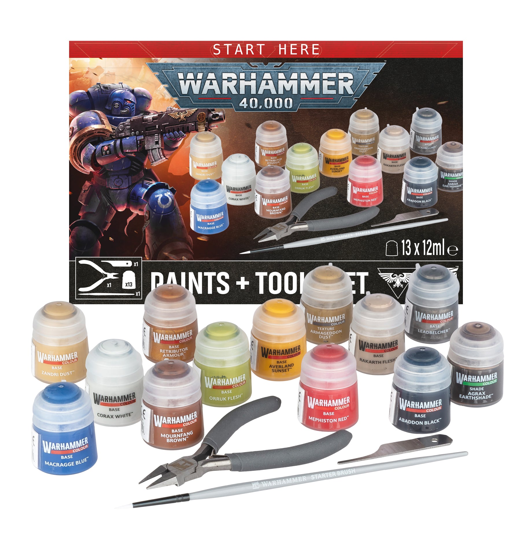 Warhammer 40000: Paint + Tools Set